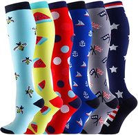 Chaussettes de Compression pour femmes et hommes, Anti-Fatigue, Golf, Rugby, soulagement de la douleur, genou, bas hauts, 15-20 MmHg, gradué