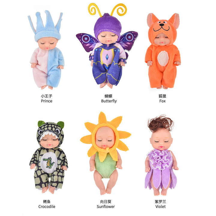 2024 Wholesale Pvc Cartoon Cute Children's Little Doll Set Interactive
