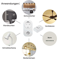 Prise électrique intelligente standard européenne, télécommande FOB, RF433 Hz, 16A, grande taille, prise de courant WIFI, CE ROHS FCC