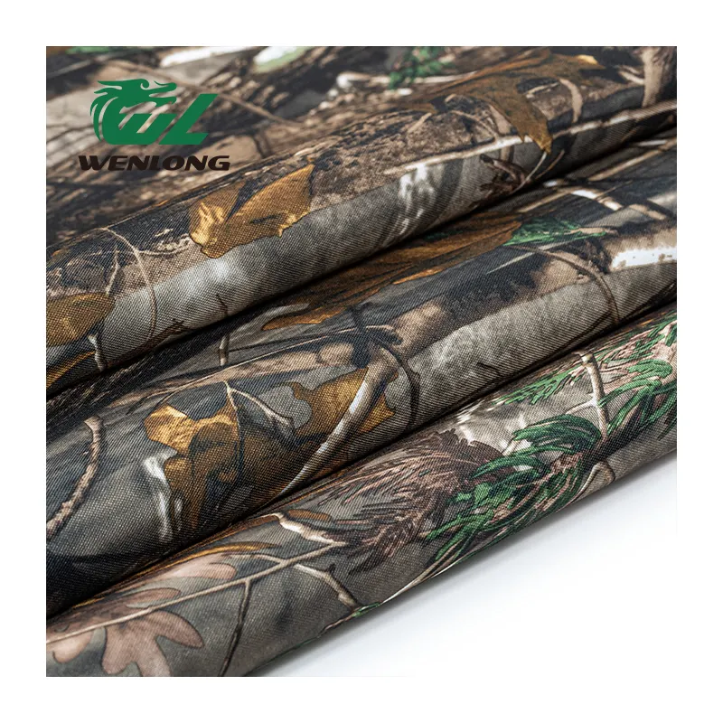 Realtree camuflagem Oxford tecido impermeável 100% poli 5*5 72T 600D PVC bagagem saco tecido