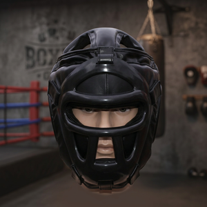 Casque de boxe noir personnalisé, protège-tête, modèle BG-10117, Pakistan - Product Image 2