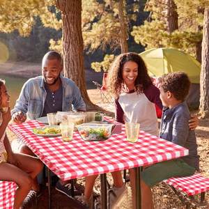 Bán buôn tùy chỉnh in ấn icnic bảng và băng ghế dự bị được trang bị Khăn trải bàn, đàn hồi không thấm nước flannel ủng hộ Vinyl Khăn trải bàn - Product Image 4