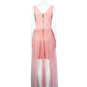 Abito da donna alla moda estivo con collo quadrato plissettato con orlo girovita impero Casual da festa tinta unita con cerniera lunghezza 4XL Anti-statico increspato - Product Image 3