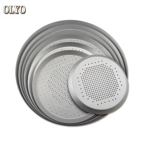 Lega di alluminio del Metallo Rotonda Traforata Cottura della <span class=keywords><strong>Pizza</strong></span> Vassoio Pan - Product Image 2