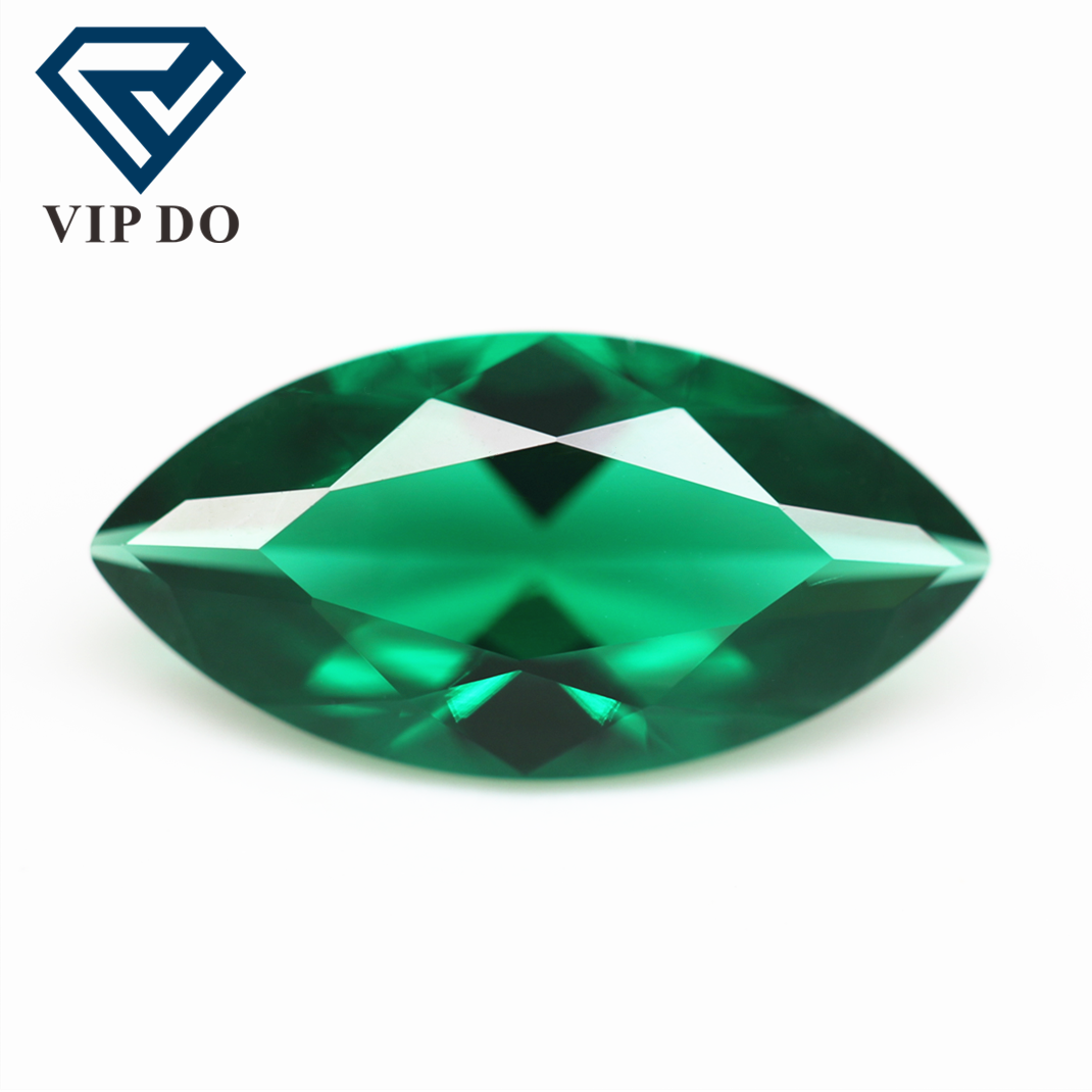 5A grade marquise cut emerald green nano gemstone loose stone marquise shape green nano crystal gems synthetic green nano stones