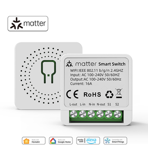 16A มินิสมาร์ทโฮมระบบอัตโนมัติโมดูลชุดบ้านที่เข้ากันได้สูง Alexa Google WiFi สวิตช์อัจฉริยะ240V วัสดุพีซี - Product Image 5