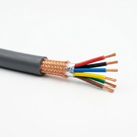 Câble électrique de commande flexible RVVP 6 conducteurs 300/300V, isolé en cuivre, blindé en PVC, gaine tressée -10~70°C