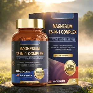 120 Cápsulas de Magnesio 12 en 1 para Adultos, Alivio del Estrés, Apoyo al Sueño, Nervios y Músculos, Suplemento para el Metabolismo - Product Image 4