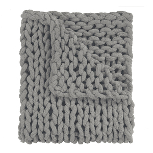 Couverture en <span class=keywords><strong>laine</strong></span> mérinos épaisse faite à la main Couverture à carreaux tricotée itinérante Couverture chaude à jeter Épais gros fil Logo personnalisé Simple/ - Product Image 1