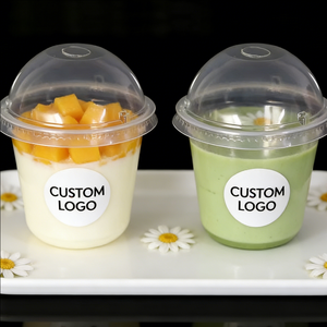 Vasos de Plástico PP de Pared Simple de 200 ml, 90 mm de Diámetro, para Postres, Crema de Chocolate, Yogur, Venta al por Mayor con Impresión UV - Product Image 2