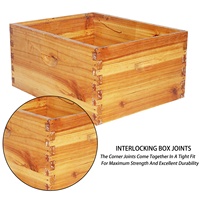 Unmontierter Langs troth Bienenstock, Deep Brood Box in Wachs getaucht mit 10 Rahmen und Kamm Foundation Sheets