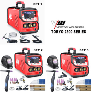 Machine à souder VECTOR DC TIG MMA, soudeuse à arc manuelle 220V, aluminium, technologie IGBT Inverter PWM, sans gaz, pour STAHL WERK Tokyo2300 - Product Image 1