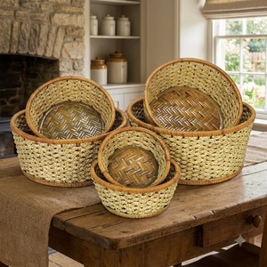 Hot Sale Seagrass Woven Foldable Multifunction Modern <b>Small</b> Storage Basket <b>for</b> <b>Kitchen</b> Entrance <b>Table</b> from Vietnam - Product Image 1