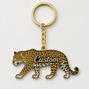 Llaveros Personalizados al por Mayor de Alta Calidad con Diseño de Leopardo, Figura de Gato Salvaje, Diseño de Animales de la Selva, Souvenir de Zoológico - Product Image 3