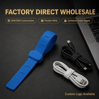Attaches de câbles en silicone réutilisables, organisateur de câbles, sangle à libération rapide, anti-dérapante, enrouleurs de câbles, gestion des câbles, vente en gros, OEM, ODM, direct