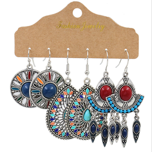 Schickste Designs: Trendige Boho-Legierungs-Creolen mit Quasten – Ohrringe für Damen im Set, Großhandel 2026 - Product Image 1