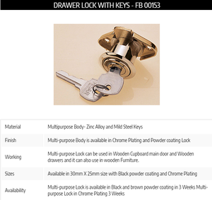 Khóa ngăn kéo với các phím được thiết kế để cung cấp khóa an toàn và đáng tin cậy cho Ngăn Kéo văn phòng tủ đơn vị lưu trữ - Product Image 4