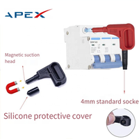 Multimètre de puissance à tête magnétique coudée, fiche banane 4 mm, contacts en cuivre nickelé, testeur de batterie en nylon 600 V