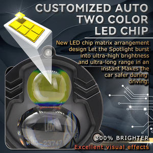 Nuevo Foco LED de Alta Potencia 24W 12V para Motocicleta, Mini Faros Delanteros de Doble Color, Luces Antiniebla de 6500 Lúmenes para Autos, Motocicletas y ATV - Product Image 4