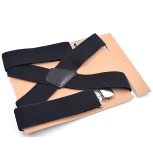 Haute Qualité Solide Couleur 5cm Largeur 4 Clips Élastique Réglable Jarretelles pour Hommes - Product Image 5
