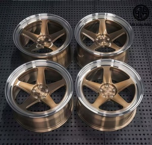 Cerchi Forgiati Monoblocco 168 Custom da 18, 19, 20 Pollici con Canale Profondo, <span class=keywords><strong>5</strong></span> Razze, Bordo Profondo, 5x114.3, 5x100, 5x108 per BMW, Toyota, Honda - Product Image 1