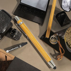 Stylo écologique en <span class=keywords><strong>bambou</strong></span> gravé avec un logo, cadeau promotionnel multifonctionnel pour les événements de quartier, cadeau pour les voisins - Product Image 3