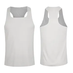 Custom seamless mens women quick dry gym marathon tank top runner vest running singlet men