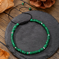 Offre Spéciale femmes fait à la main perlé convergent bohème Turquoise pierre impériale perles plates tressé Couple Bracelet