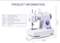 Machine à coudre portable mini pour débutants, 12 points intégrés, double fil, deux vitesses, moteur multifonction pour réparations
