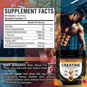 Venta caliente OEM Etiqueta privada Energy Booster Muscle Growth Gummy Suplemento 5000mg Creatina Monohidrato Gummies para la venta Europa - Product Image 6