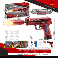 Pistolet à eau électrique à tir continu haute vitesse pour l'été, M416/AK47/MP5, en plastique, avec lumières, effet de fumée et simulation de flamme, jouets pour enfants