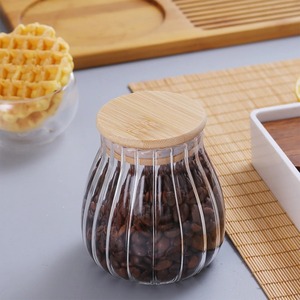 1 pièce Récipient alimentaire hermétique en verre avec couvercle, <span class=keywords><strong>pot</strong></span> de rangement de cuisine, boîte scellée pour sucre, thé et café - Product Image 4