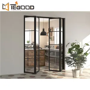 Modern Wind Proof Double Glass Bifold Aluminium Folding Doors For Residential