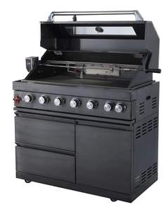 Parrilla de Gas de Acero Inoxidable para Exteriores, Barbacoa Portátil de Acero Inoxidable para Cocinas al Aire Libre HNS-B801 de 6 Quemadores - Product Image 1