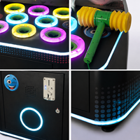 Machine d'arcade interactive pour enfants : jeu de tape-taupe avec cibles LED colorées et porte de sortie des prix