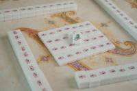 Le jeu de Mahjong du Joyeux Tricoteur : un conte fantaisiste sur les chats et le bricolage - Tuiles de 36 mm - Cadeau unique pour les amoureux des chats