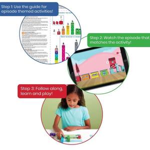 Bloques de Construcción Matemáticos para el Aprendizaje Digital de Números del 1 al 10, Edición Americana, 40 Piezas, Tema de Animales y <span class=keywords><strong>Naturaleza</strong></span> - Product Image 3
