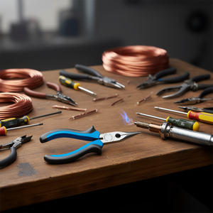 Pince à bec demi-rond Fervi 6 pouces en acier au chrome vanadium, pointe de précision pour la manipulation des fils - Product Image 3