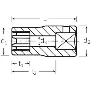 STAHLWILLE - 01270010 1/4'' <b>Sockets</b> TORX® - EAN 4018754000982 HAND <b>SOCKETS</b> 1/4" - Product Image 2