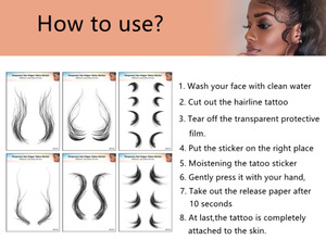 Più nuovo del <span class=keywords><strong>bambino</strong></span> dei capelli del tatuaggio bordi impermeabile per le donne personalizzato linee sottili del <span class=keywords><strong>bambino</strong></span> di trasporto Del Tatuaggio temporaneo impermeabile - Product Image 4