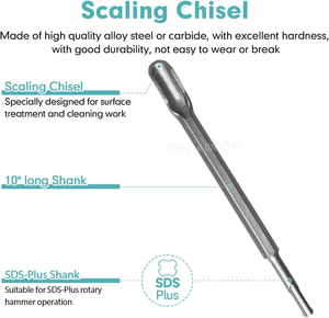 Wear-<strong>Resistant</strong> SDS PLUS/SDS MAX/HEX <strong>Hammer</strong> <strong>Drill</strong> Chisel Bits Wide Flat Point Scaling Chisels Tool for Concrete Brick Wall Rock - Product Image 5
