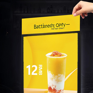 Siêu mỏng tùy chỉnh kích thước A4 LED mỏng hộp Đèn kính cường lực Bảng hiển thị Menu để sử dụng ngoài trời trong nhà hàng và quán cà phê - Product Image 3