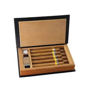 Gepersonaliseerde Custom Sigaar Geschenkdoos Humidor Sigaren Handgemaakte Massief Houten Doos