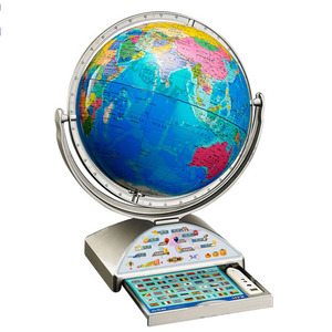Globe parlant rotatif universel avec stylo de lecture tactile jouet musical éducatif modèle OEM matière plastique alimenté par batterie - Product Image 1