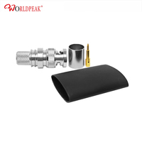 Connecteur droit sans soudure (EZ) à sertir mâle BNC étanche 50Ohm pour câble RG8 KMR400 WDFR400 RG213 RG214 H1000