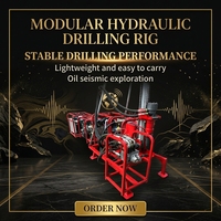Foreuse hydraulique modulaire complète pour la montagne, transport manuel portable, pour l'exploration pétrolière et sismique, l'ancrage en pente, et les trous de dynamitage