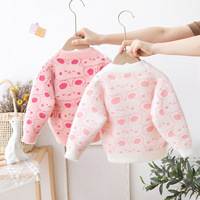 Herbst Winter Mädchen stilvolle Pullover Cartoon Bunny Design verdickt Nerz Strick Pullover Kinder Shirt Muster Pullover