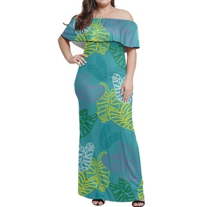<strong>Custom</strong> Dominican Republic Women's <strong>Dresses</strong> Proud Quality Wholesale Full Printing Dominicana Off Shoulder Long <strong>Dress</strong> Flag Style - Product Image 5