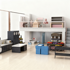 Restaurant parent-enfant, jeu de rôle, château espiègle, installations de divertissement, expérience de carrière pour enfants, cuisine simulée - Product Image 2