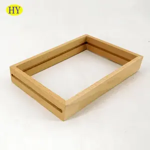 Photo Picture Frame Wooden Frames For Crafts Unfinished Wood Custom Recycled Large Wall-mounted A4 Solid Eco-friendly HY 2 Color